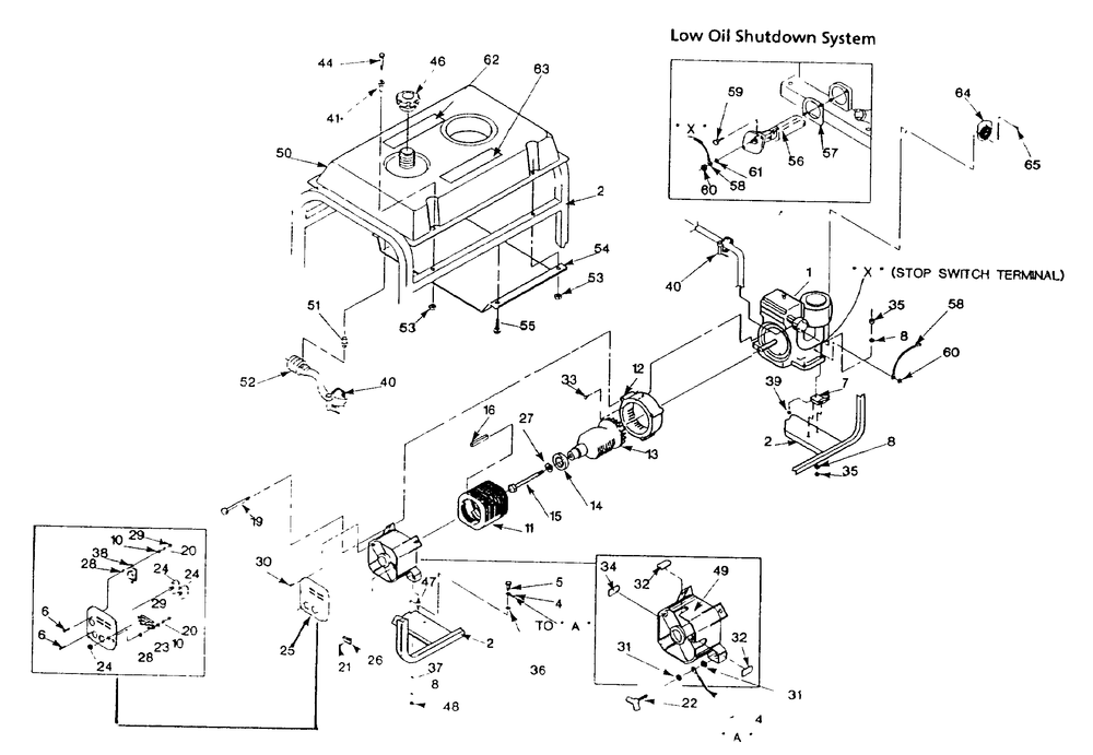 Generator Replacement Parts (10/95) Diagram and Parts List for 9569-2-3ZC12D  Briggs and Stratton Generator